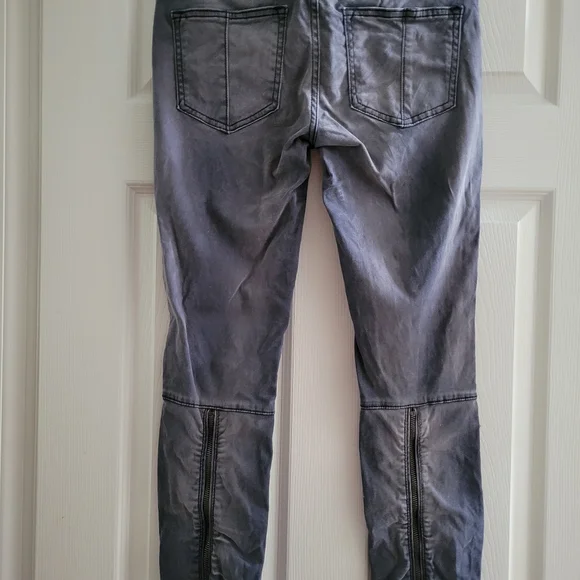 Free People Gray Velvet feel Back Zip Pants size 27 - Picture 4 of 6